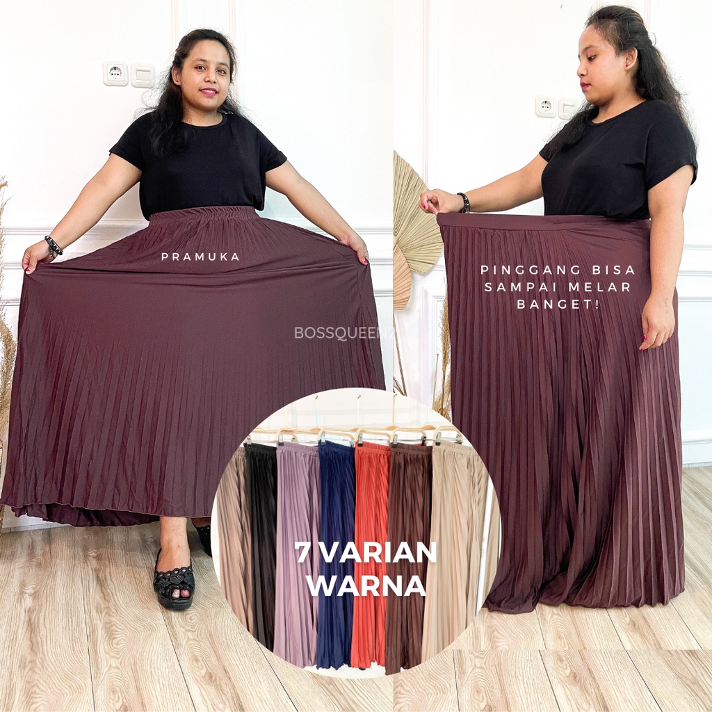 Jual Rok Plisket Premium BIG SIZE XXL 100% Hyget Super / Rok Plisket ...