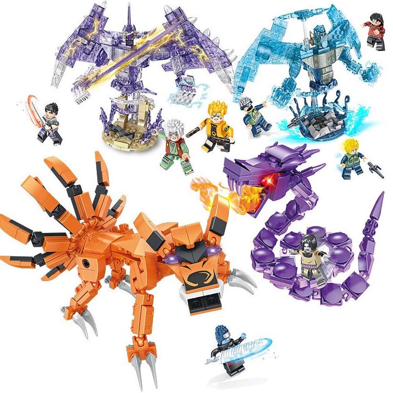 Jual Mainan Lego Naruto Mode Kyubi Kurama Susanoo Manda Jx Termasuk Figure Jiraiya Sasuke