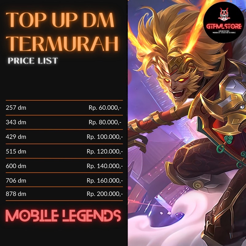 Jual TOP UP DIAMOND MOBILE LEGENDS MURAH | Shopee Indonesia