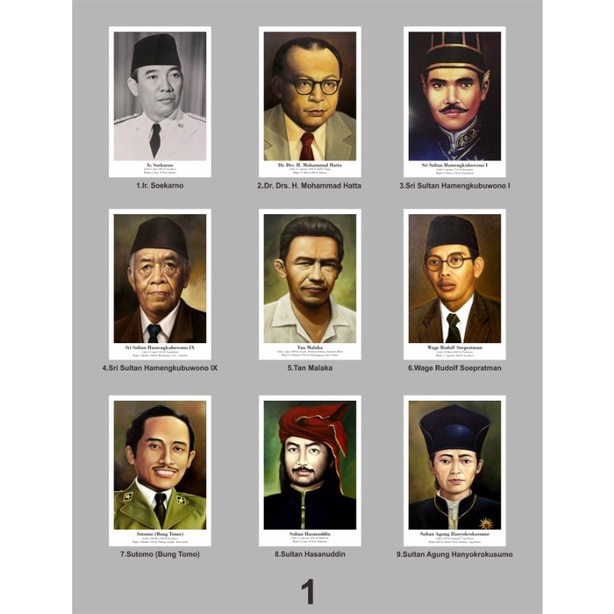 Jual Poster Pahlawan Nasional 1 18 A4 Shopee Indonesia