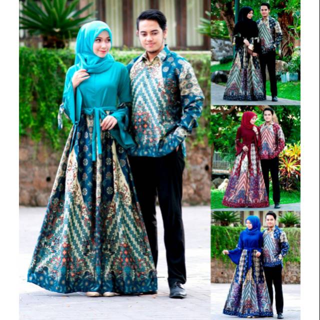 Jual Maura Couple Sania Ruffle Batik Couple NotoArto Batik Couple Semi ...