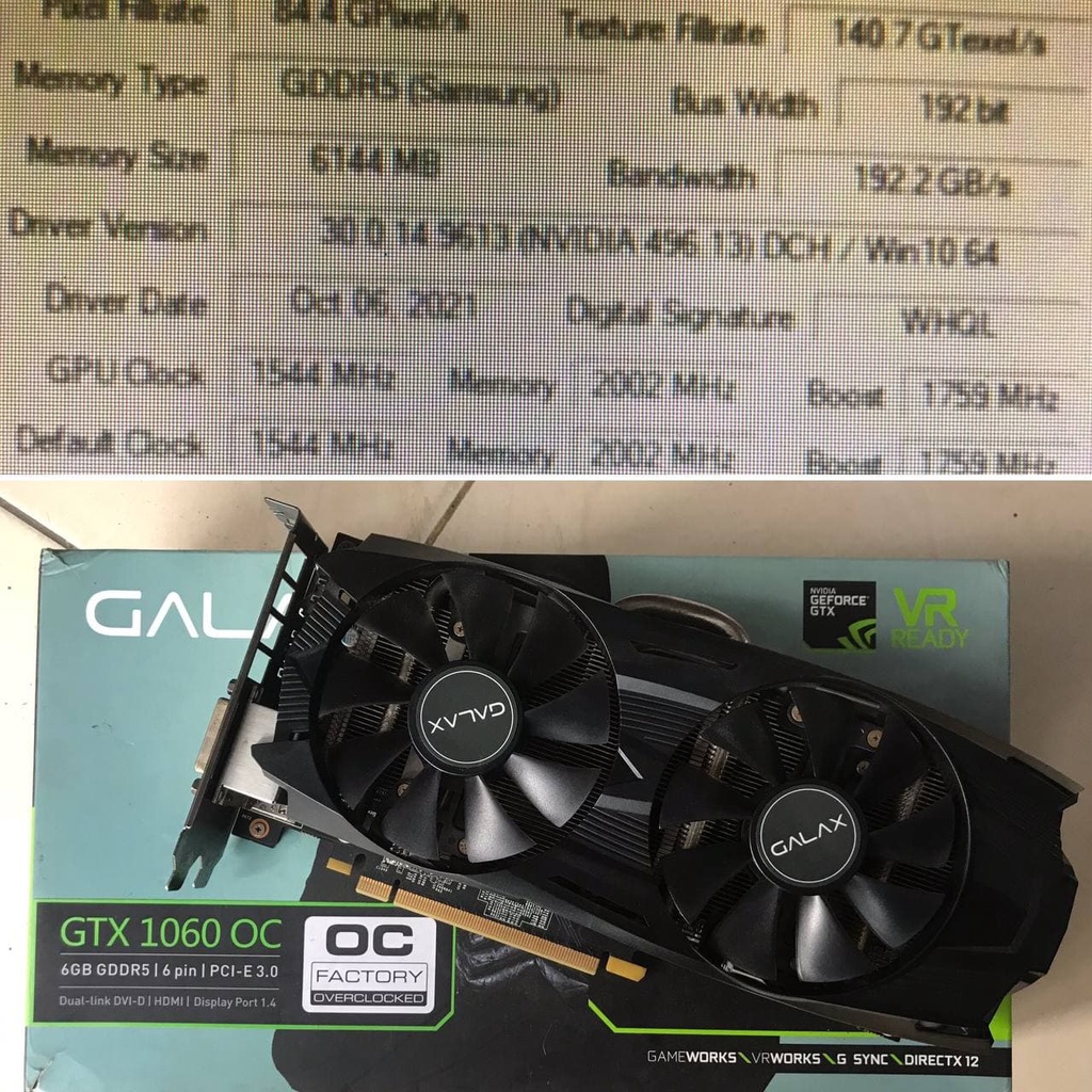 Galax gtx 1060 exoc on sale 6gb