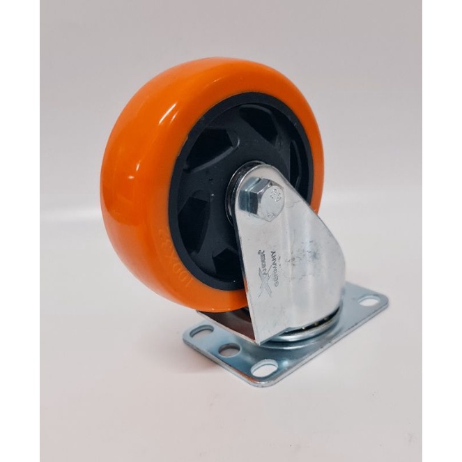 Jual Roda caster pvc oren 4 inch taiwan putar | Shopee Indonesia
