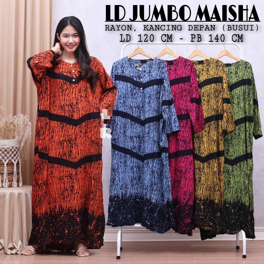 Jual Daster Jumbo Ld 130 Longdres Maisha Busui Dada Kancing Adem