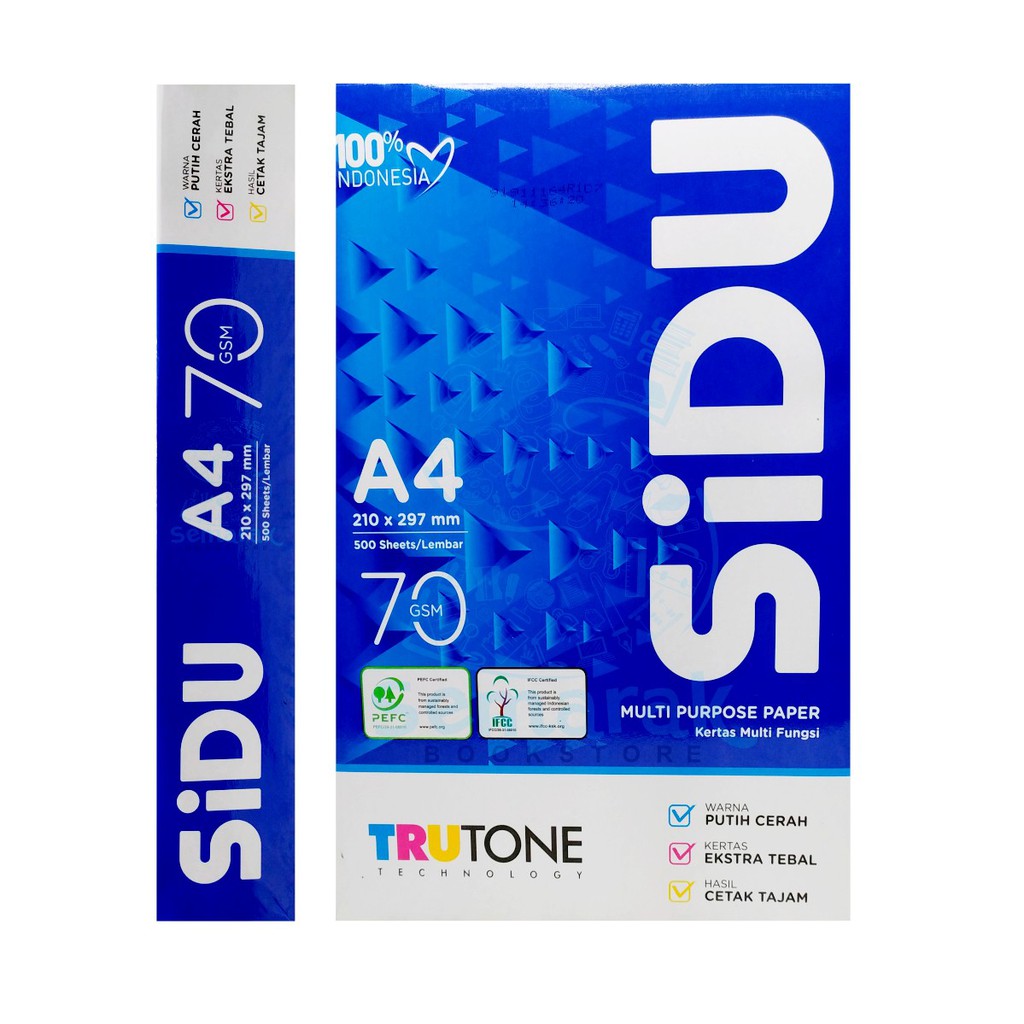 Jual Kertas HVS A4 Sidu 70 gsm / 1 Rim HVS Murah Kertas Print Shopee Indonesia