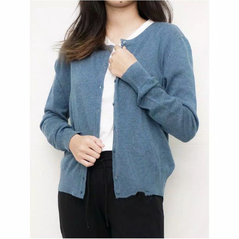 Jual Kardigan wanita rajut Original HM basic round neck & v,neck ...