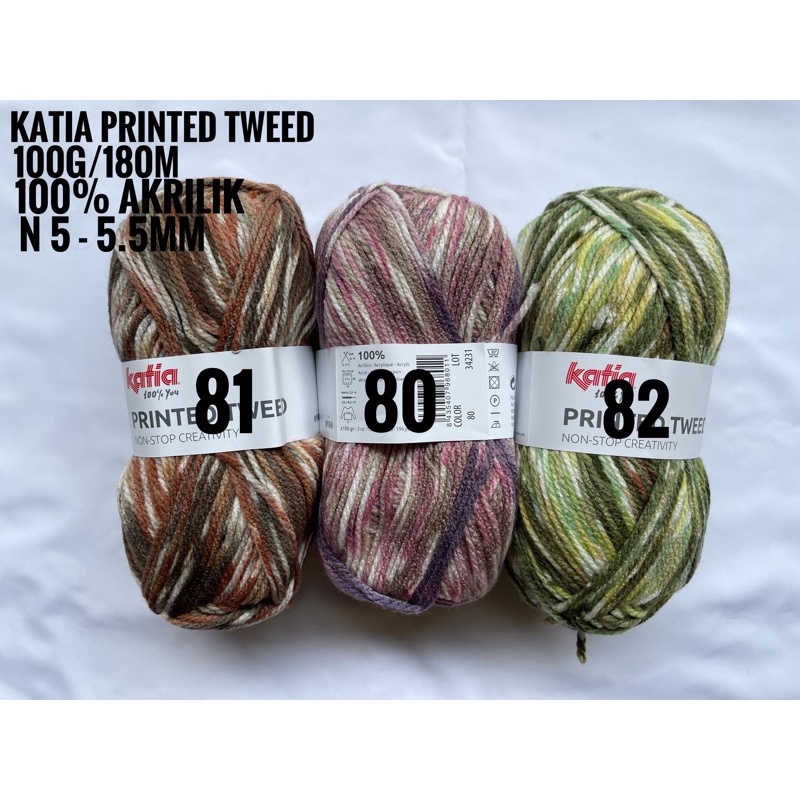 Jual Benang rajut Warna warni /benang gradasi /Katia Printed Tweed