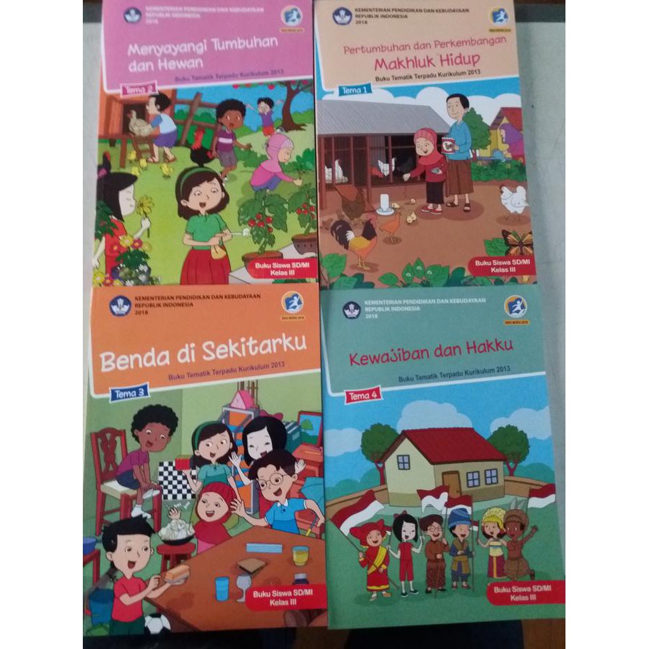 Jual Paket Buku Tematik SD kelas.3 kurikulum 2013 Edisi Revisi 2018 ...