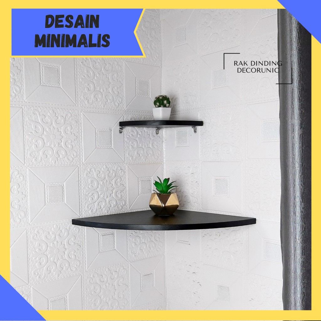 Jual Rak Sudut Dekorasi Dinding 20,30cm Rak Sudut Siku Hiasan Dinding ...