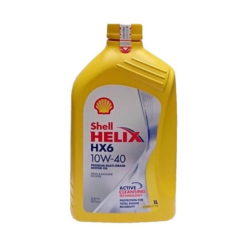 Jual OIL SHELL HELIX HX6 SAE 10W-40 QR BARCODE 1 LITER | Shopee Indonesia