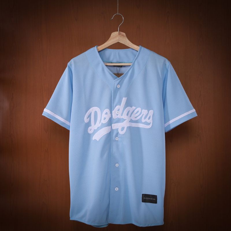 Baju Kaos Kemeja Jersey Baseball Pria & Wanita Dodgers - Dodgers Blue