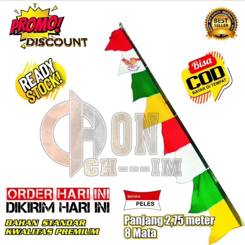 Jual Umbul Umbul Hias Kemerdekaan Bandir Beckround Bendera Merah Putih Shopee Indonesia