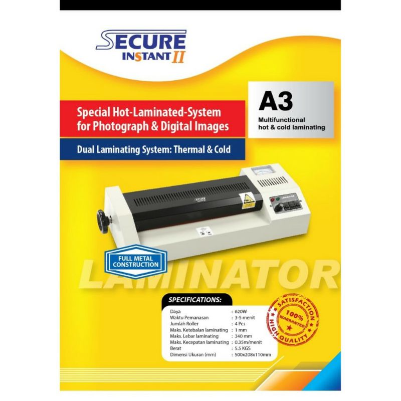 Jual Mesin Laminating Secure Instant II A3 | Shopee Indonesia