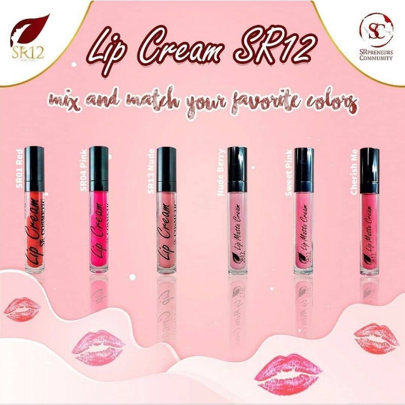 Jual SR12T LIP MATTE CREAM BPOM 5gr dan 2gr/ SR12T LIP CREAM BPOM 5gr