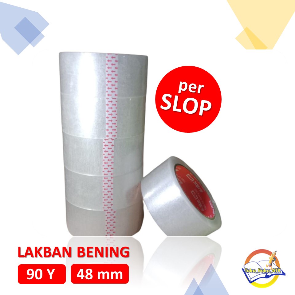 Jual Lakban 1 Slop 6 Pcs 45mm x 90 Y OPP Tape Matic Shopee Indonesia