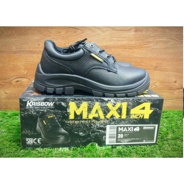 Jual Krisbow Safety Shoes Maxi 4 Inch Hitam Sepatu Pengaman Sepatu Kerja Shopee Indonesia