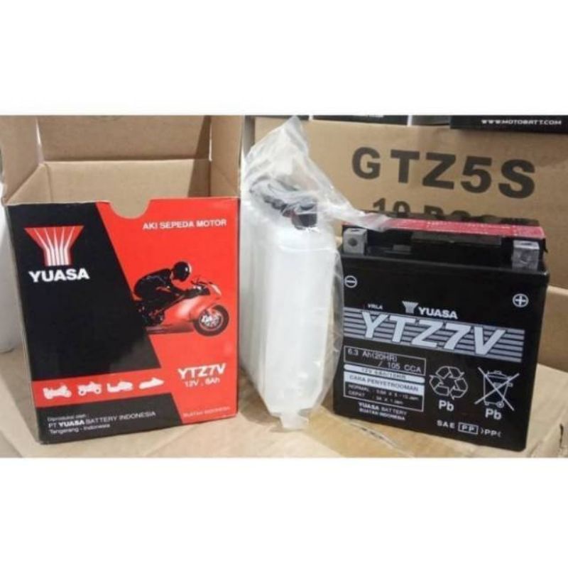 Jual AKI MOTOR YAMAHA NMAX AEROX LEXI YUASA YTZ7V ASLI | Shopee Indonesia