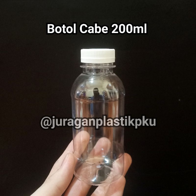 Jual Botol Plastik Cabe 200ml | Botol Cuko Pempek Saos Susu Minuman 200 ...