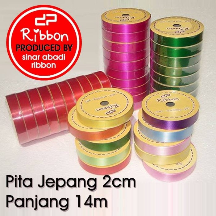 Jual 1 Roll Pita Kado Plastik Kecil Biasa Pita Jepang Ribbon Polos