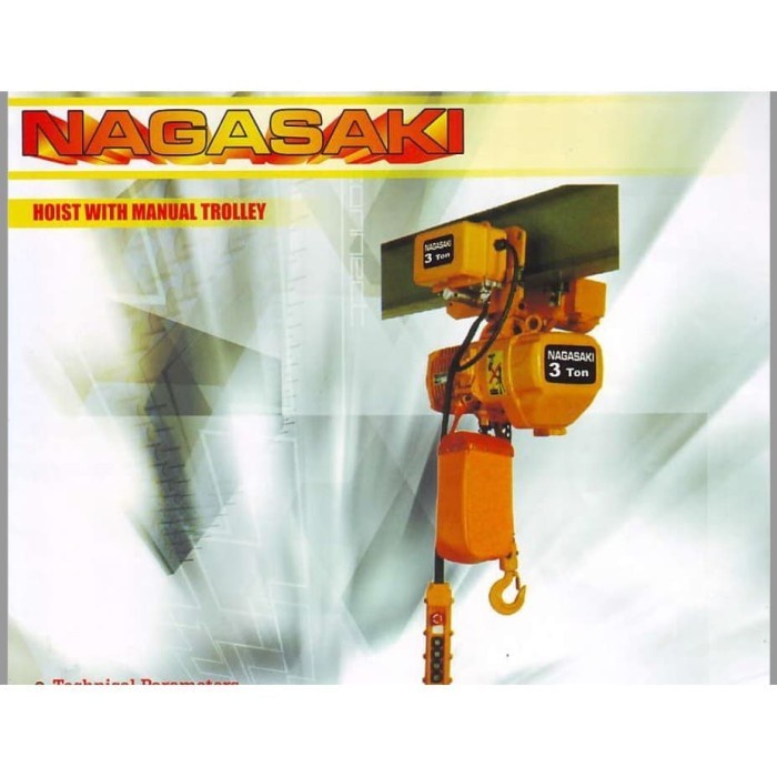 Jual Electric Chain Hoist Crane 3 ton x 15 meter 3t x 15m 3 t x 15 m