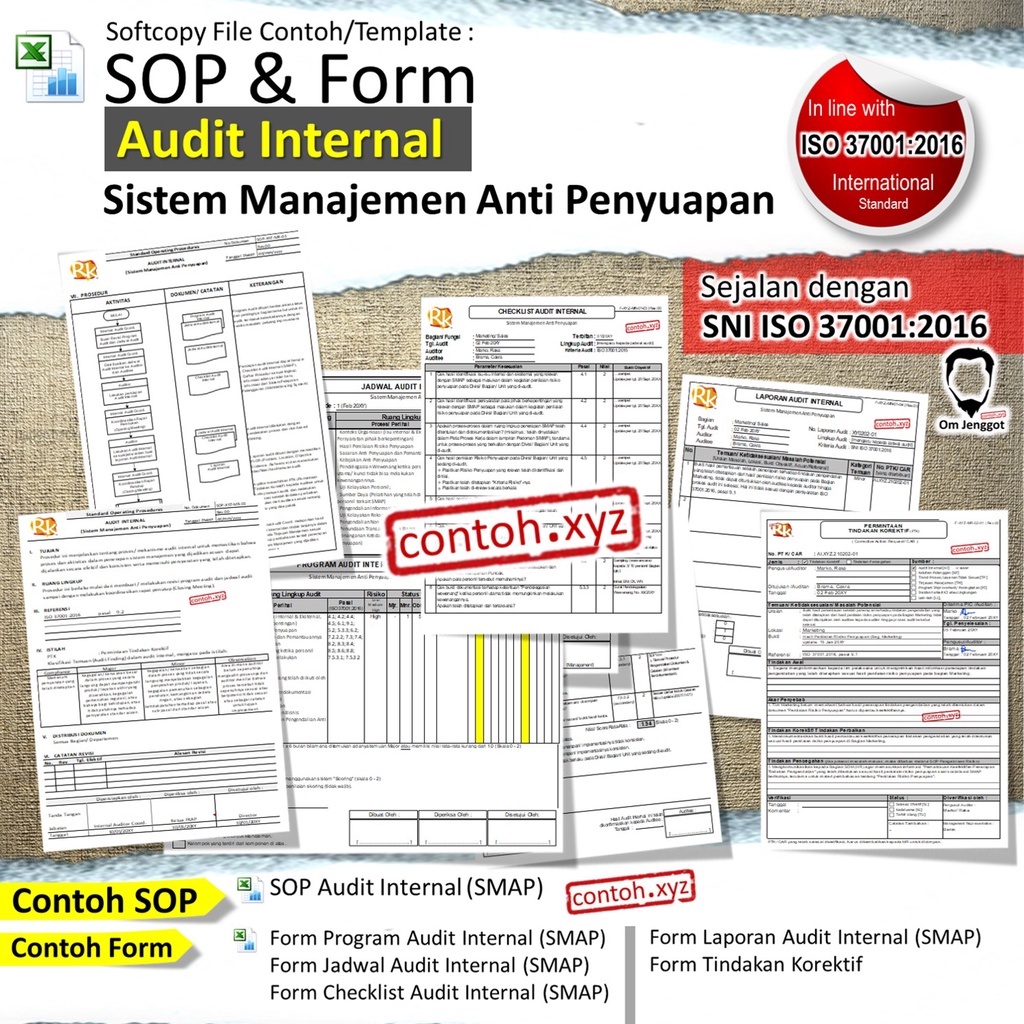 Jual [#50] Contoh SOP Audit Internal SMAP (Sistem Manajemen Anti ...