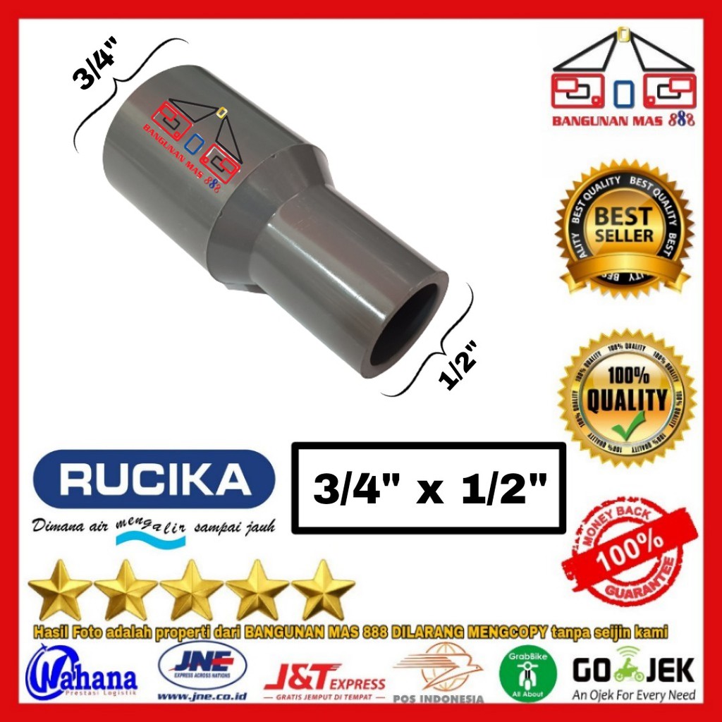 Jual VLOK SOCK 0.75 in x 0.5 in Rucika - SOCK PVC - SOCK PIPA - SOK PVC ...