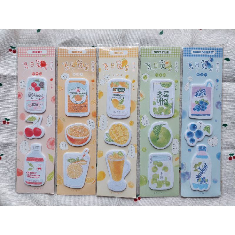 Jual Sticky note Memo pad bullet journal / bujo Fruits and drinks