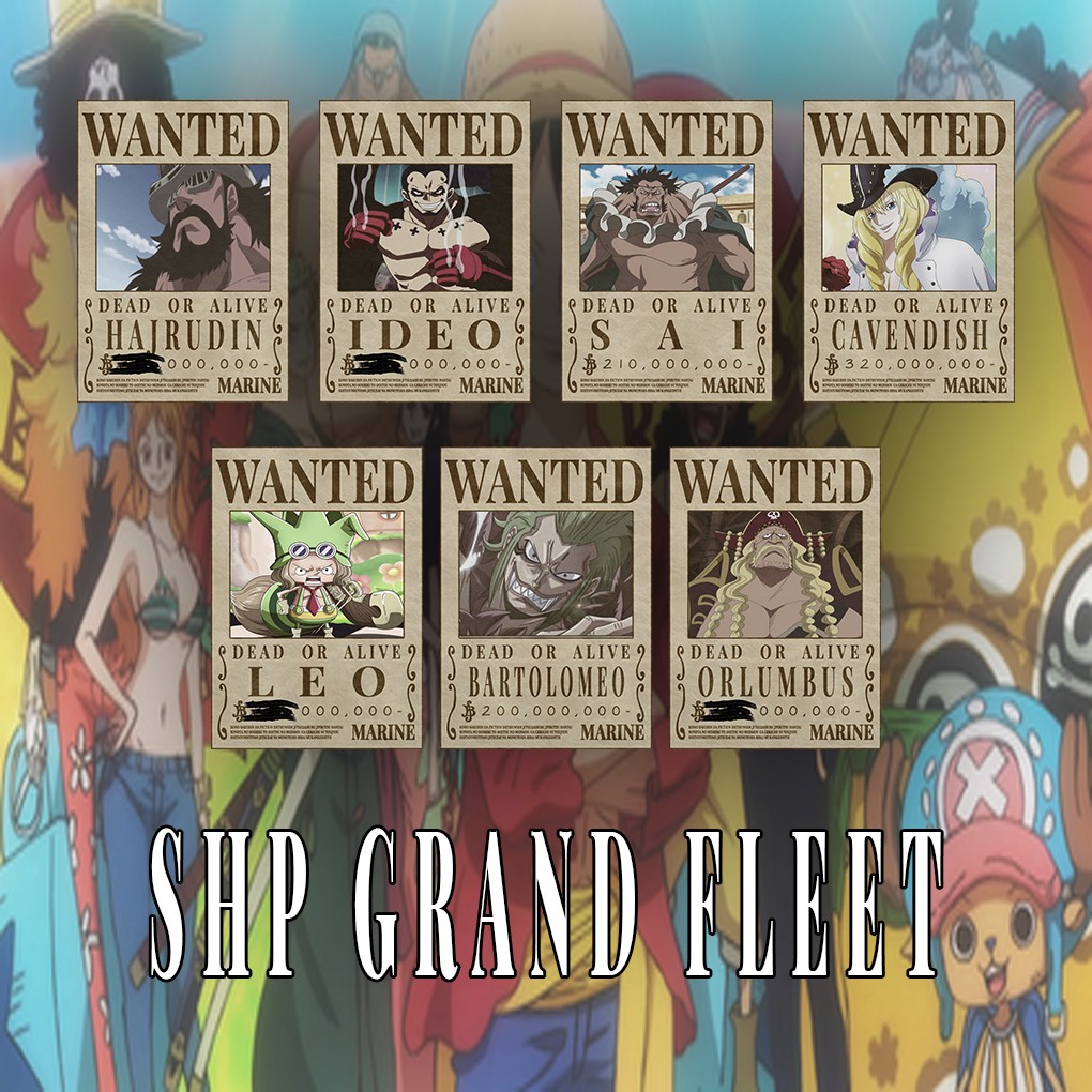 Jual Poster Anime One Piece Bounty Wanted Bajak Laut Armada Besar