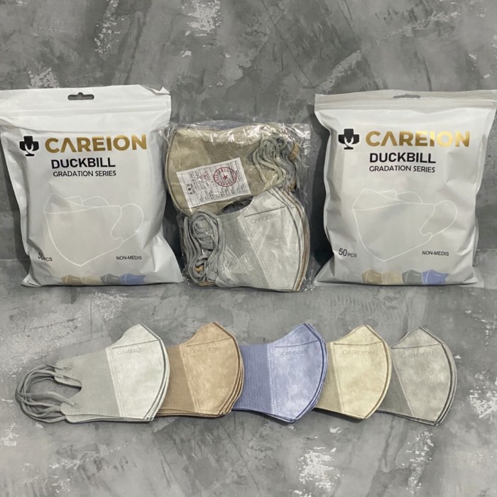 Jual [ Careion ] Masker Duckbill Isi 50Pcs Mix 5 Warna Gradiation ...