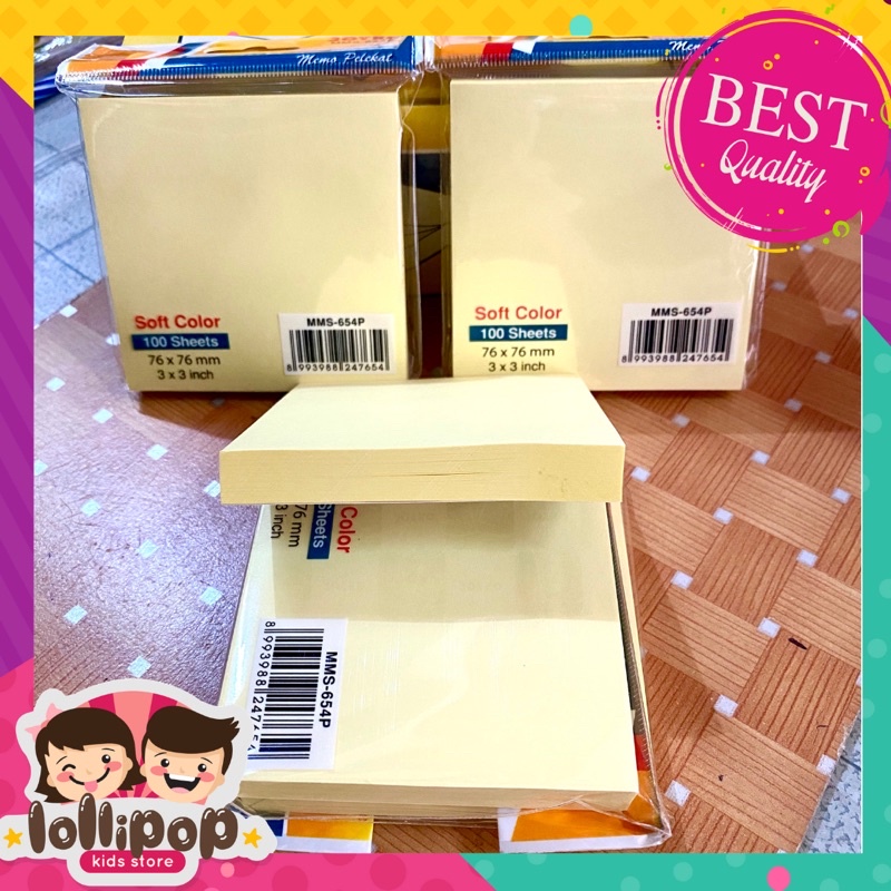 Jual memo stick kuning kotak 654 warna kuning | Shopee Indonesia