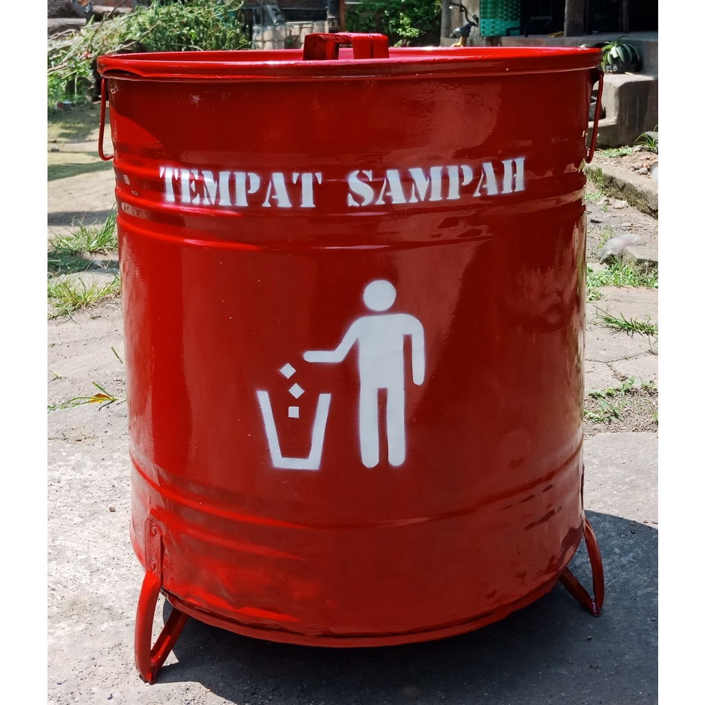 Jual Model Terkini Tempat Sampah Drum Besi Besar 40l Bakar Pot Tong Besi Praktis Murah 0zh 8966