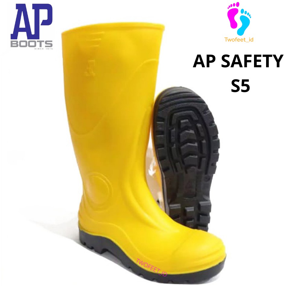 Jual AP SAFETY S5 39-46 YELLOW - SEPATU BOOT SAFETY KARET - AP BOOTS ...