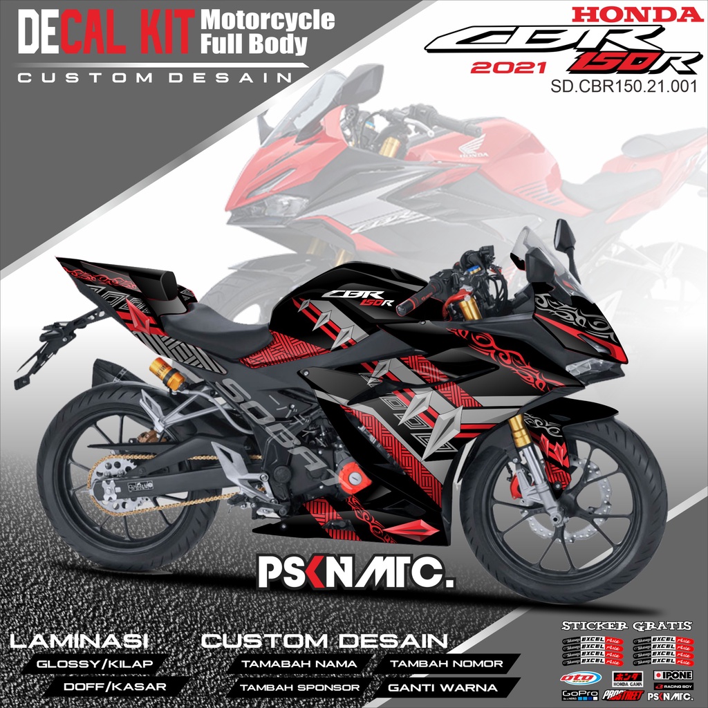 Jual Decal CBR 150R 2021 - Dekal Sticker Striping Fullbody Fullblock ...
