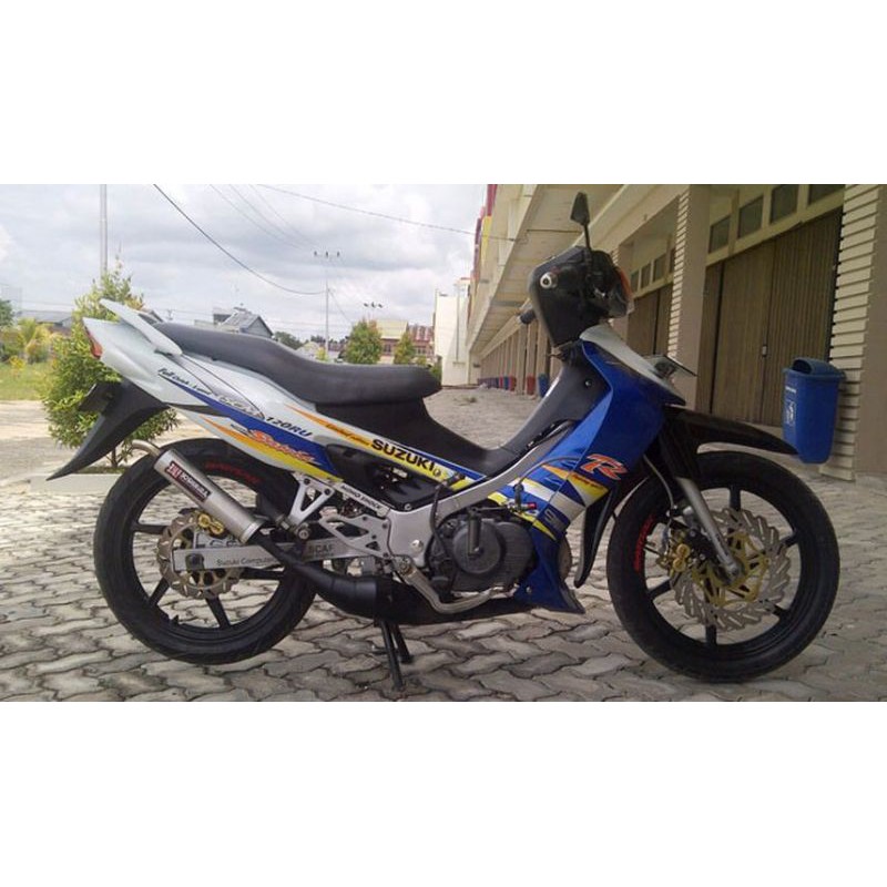 Jual striping suzuki satria 120 r 2004 2005 2tax Malaysia hiu biru ...