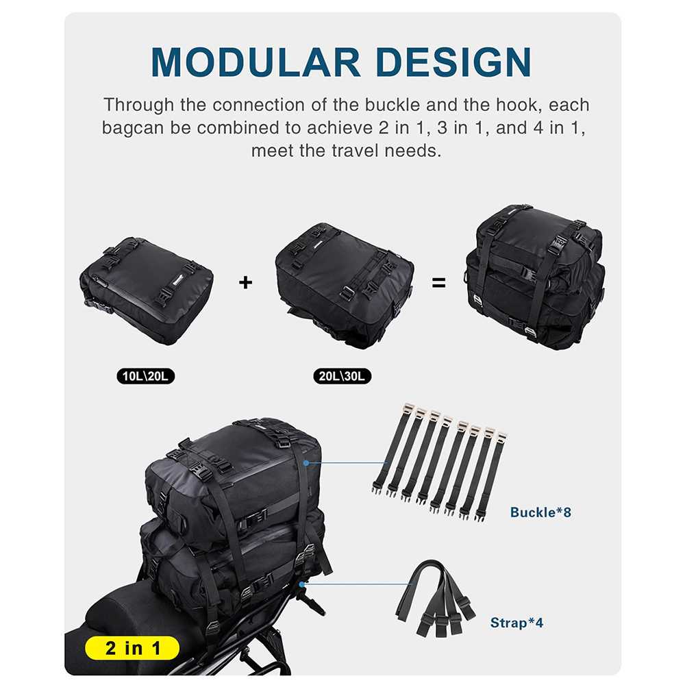 Jual Tas Ransel Motor Touring Side Saddle Back Seat Storage Bag ...