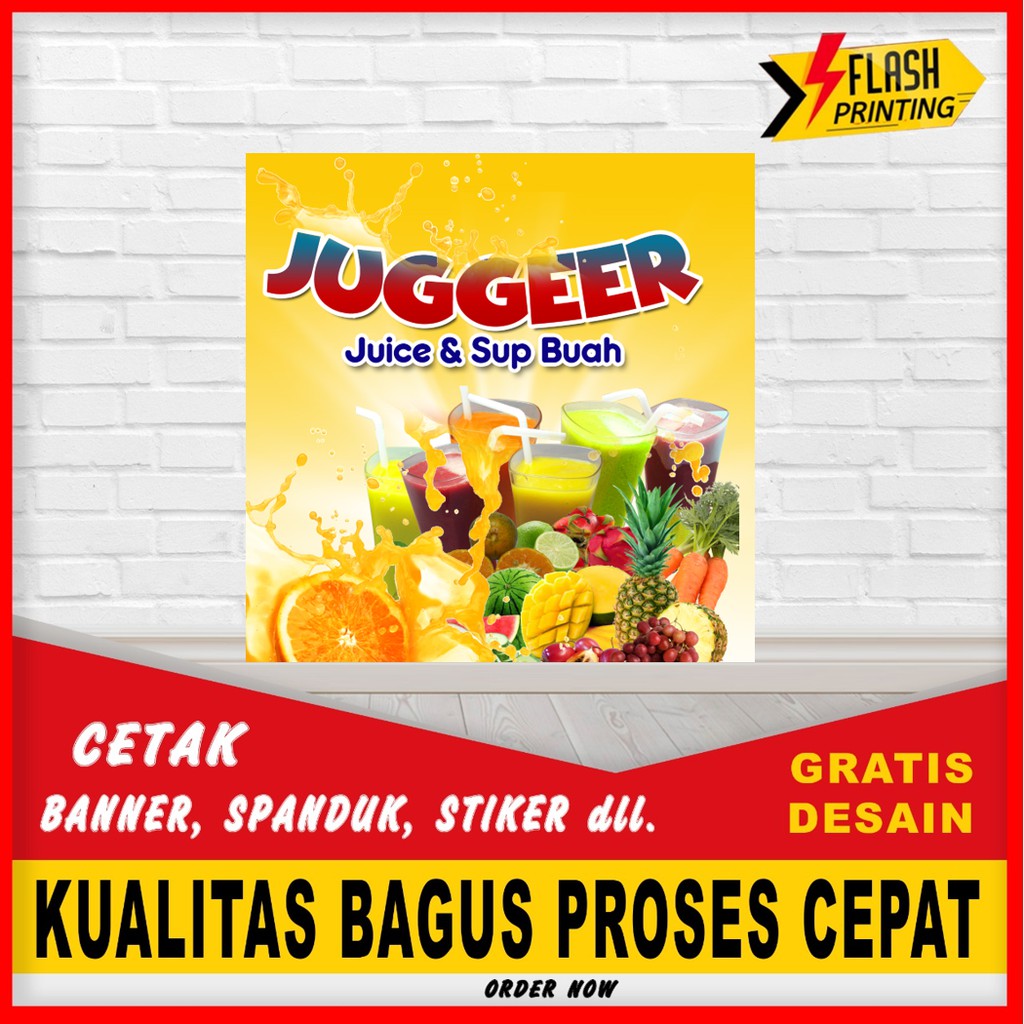 Jual Spanduk jus buah / spanduk / spanduk custom / spanduk jualan