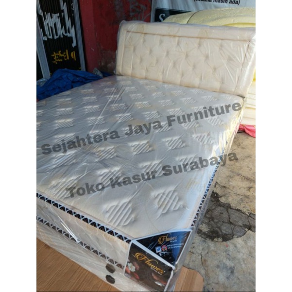 Jual TERMURAH!! SET Springbed Bigland Flower boxy 140x200 Fullset ...