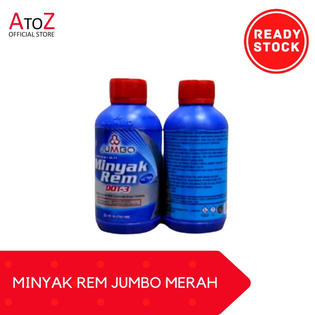 Jual Minyak Rem Jumbo Merah Brake Fluid Dot 3 Merah 300ml Shopee Indonesia 3674