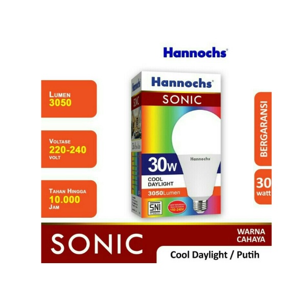 Jual LAMPU LED HANNOCHS SONIC 30W 30WATT 30 W - LAMPU LED HANNOCH SONIC ...