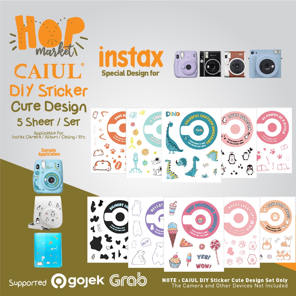 Jual DIY Cute Animal Series Sticker Body for Fujifilm Instax Mini 11 ...