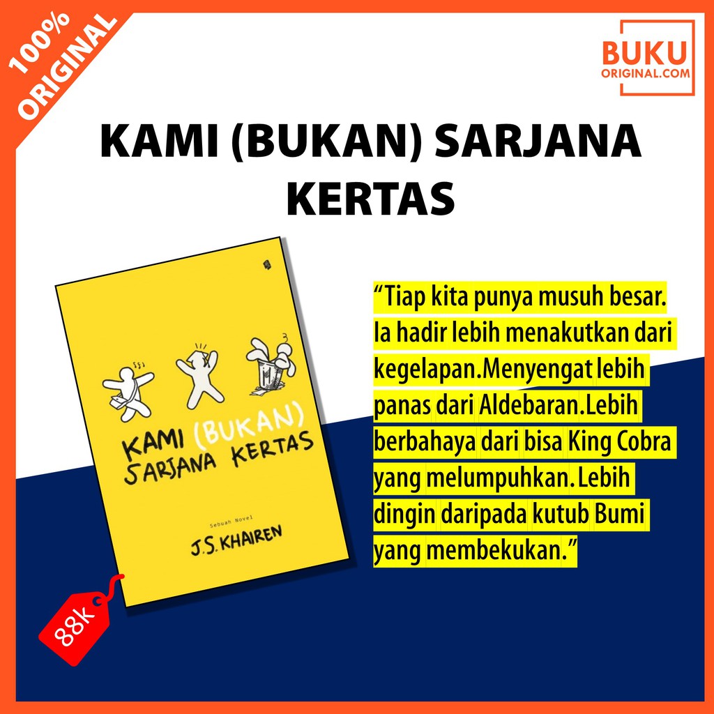 Jual Buku Novel Kami Bukan Sarjana Kertas Karya Js Khairen Shopee