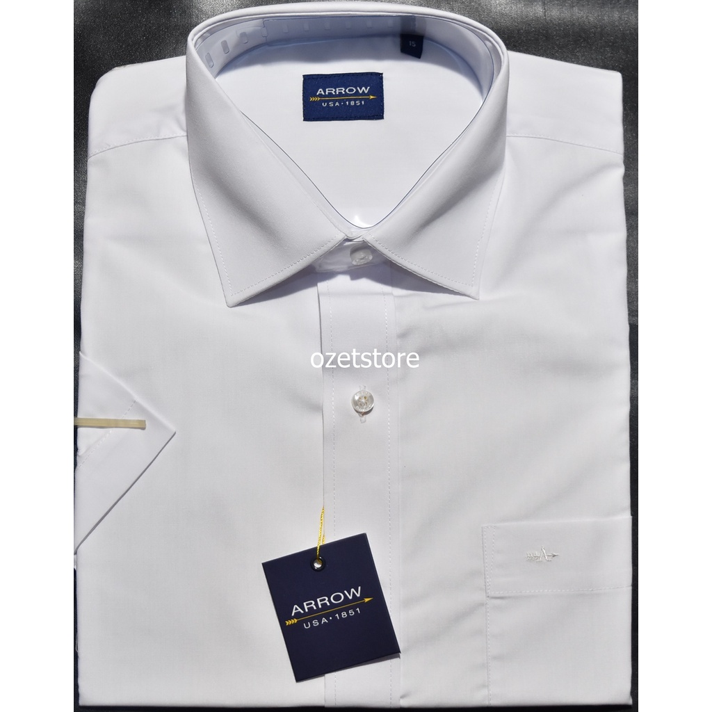 Jual Kemeja Pria Formal Lengan Pendek ARROW Putih Reguler KAR49