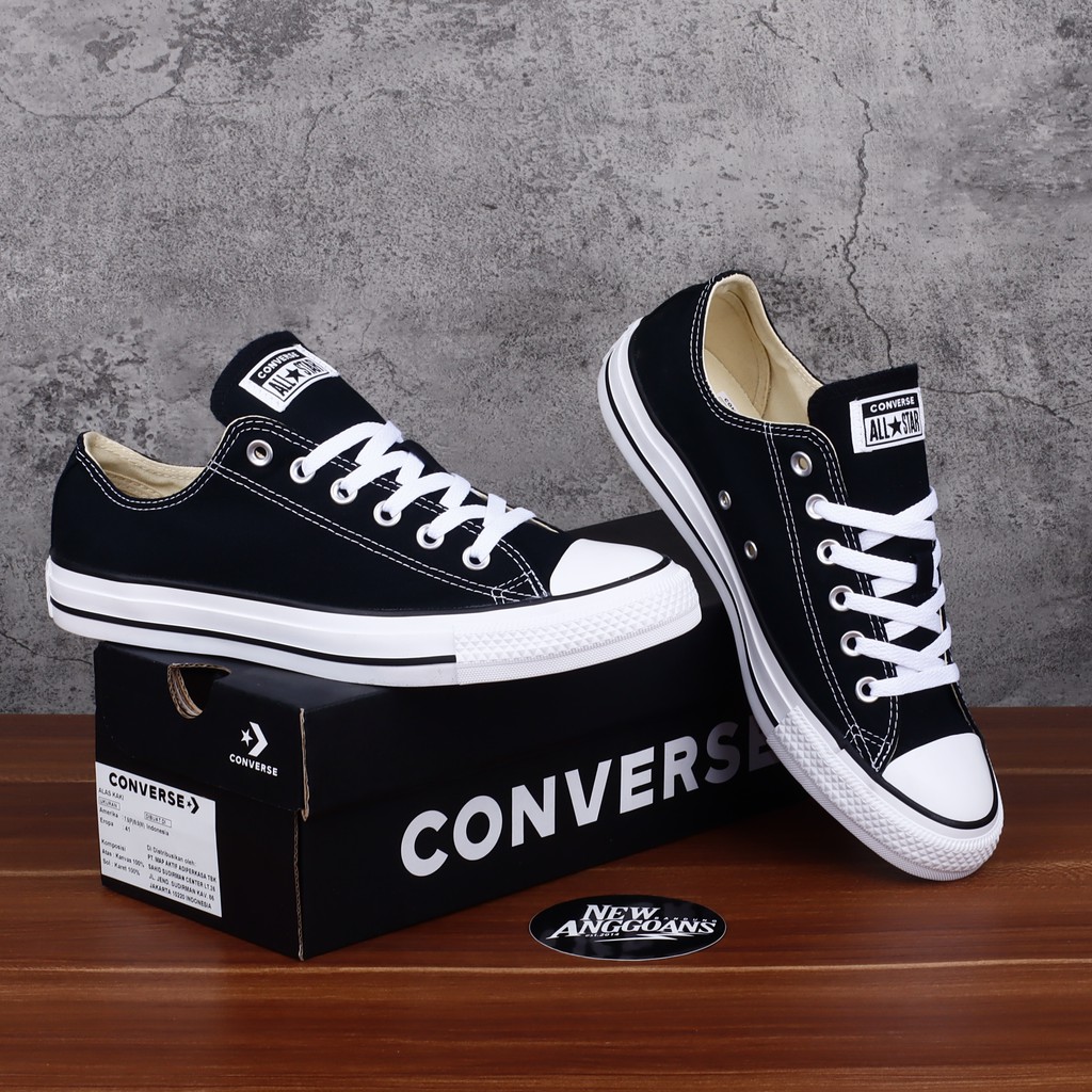 Jual 100 ORIGINAL BNIB Converse CT All Star Classic Black White Hitam Putih Ox Low Ori Legit Art 1W884 Shopee Indonesia