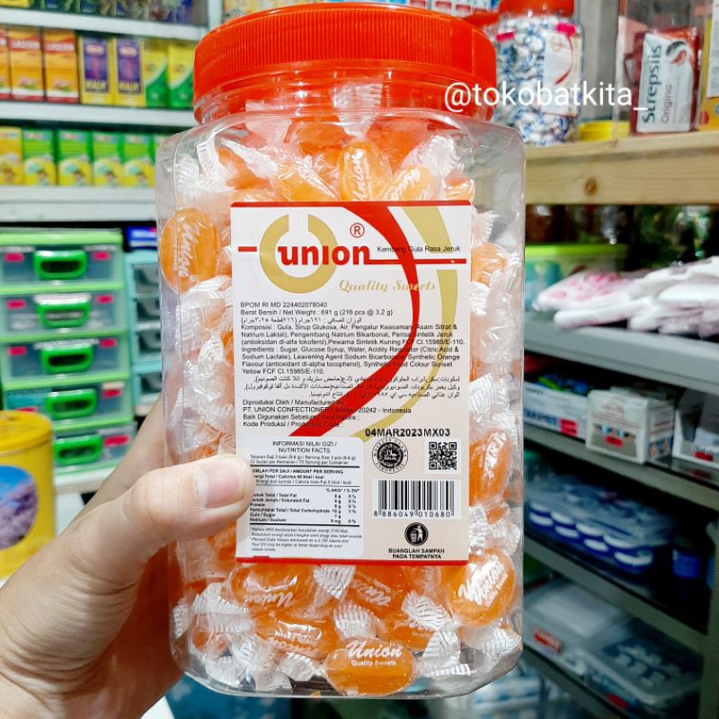 Jual [PER-BKS] PERMEN UNION / RASA JERUK / PERMEN MANIS JERUK JAMAN ...
