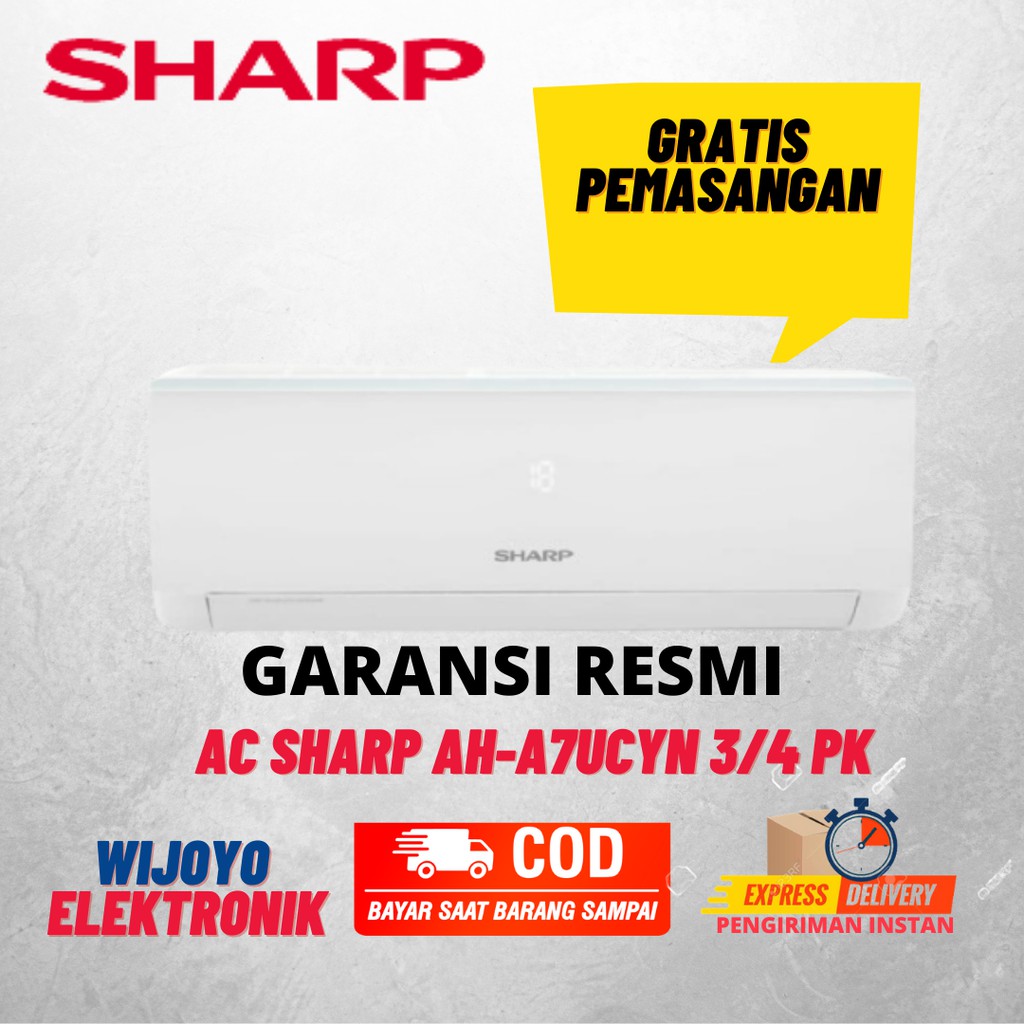 Jual AC SHARP 07UCY 3/4 PK - INC PEMASANGAN | Shopee Indonesia
