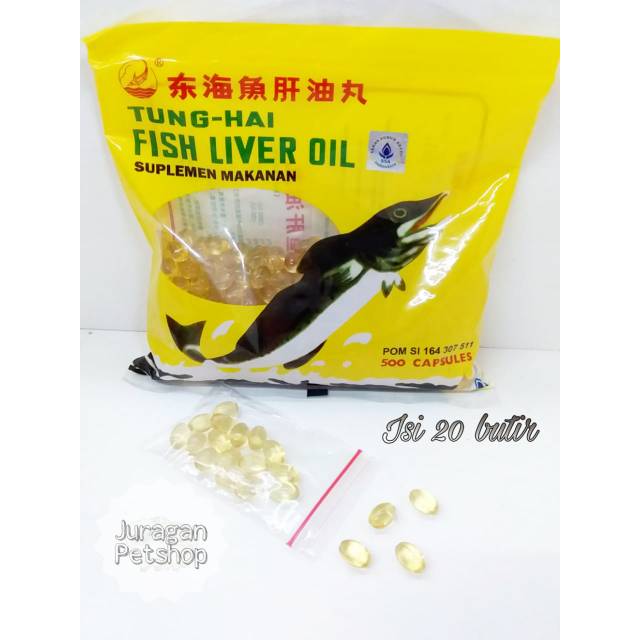 Jual Minyak Ikan Untuk Kucing/Anjing20 pilFish Oil Tung HaiFish Liver