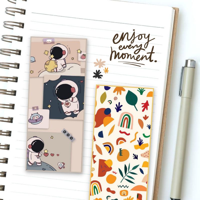 Jual PEMBATAS BUKU MOTIF BOOKMARK PENANDA BUKU PEMBATAS BUKU AESTHETIC