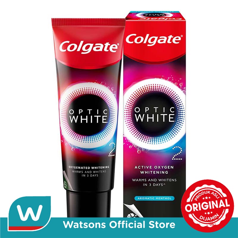 Jual Colgate Toothpaste Optic White O2 Aromatic Menthol 85g Shopee