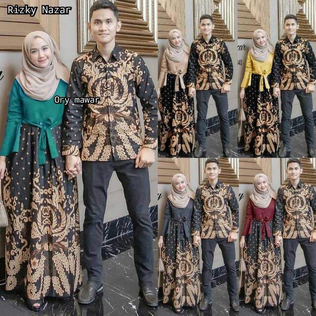 Jual Baju Batik Couple Rizky Nazar / Batik Sarimbit (geser gambar untuk ...