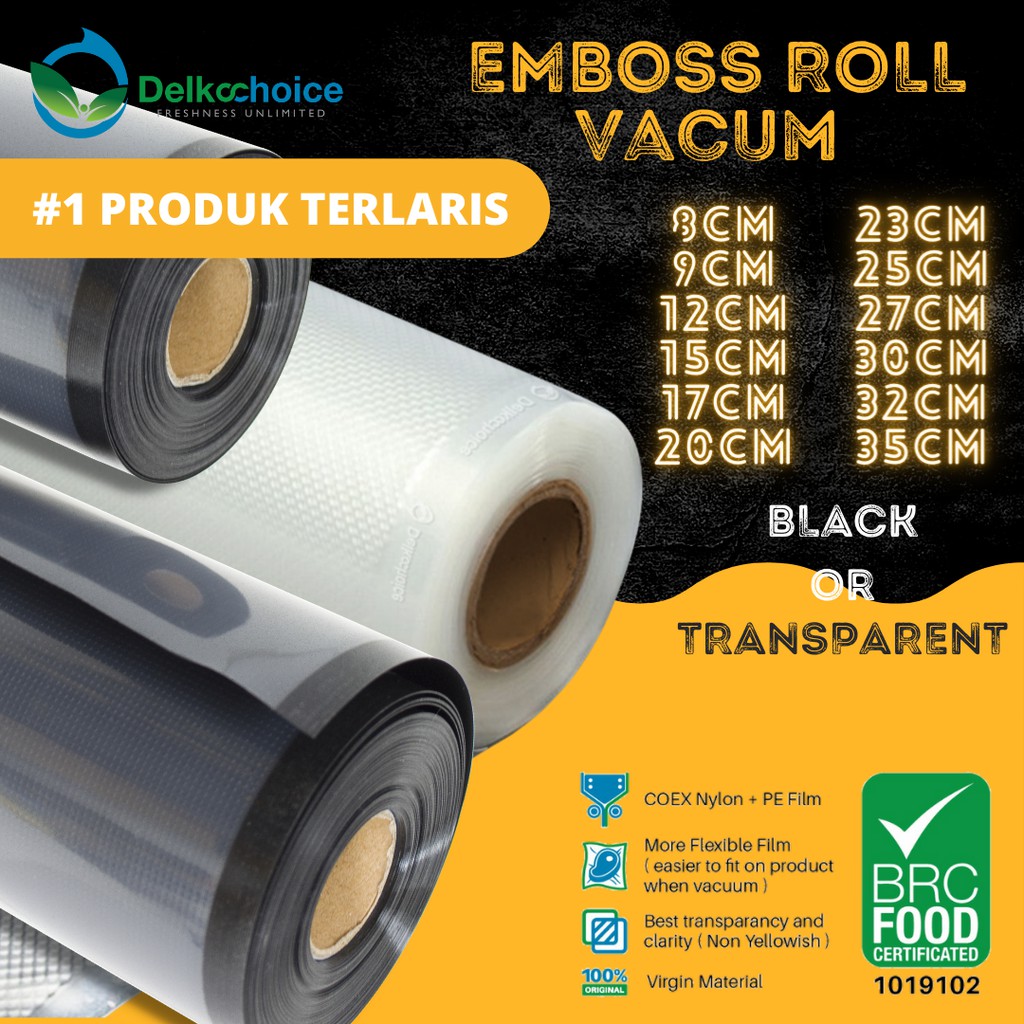 Jual Plastik Vacuum Vacum Vakum Embossed Emboss Embos Roll Delkochoice Shopee Indonesia